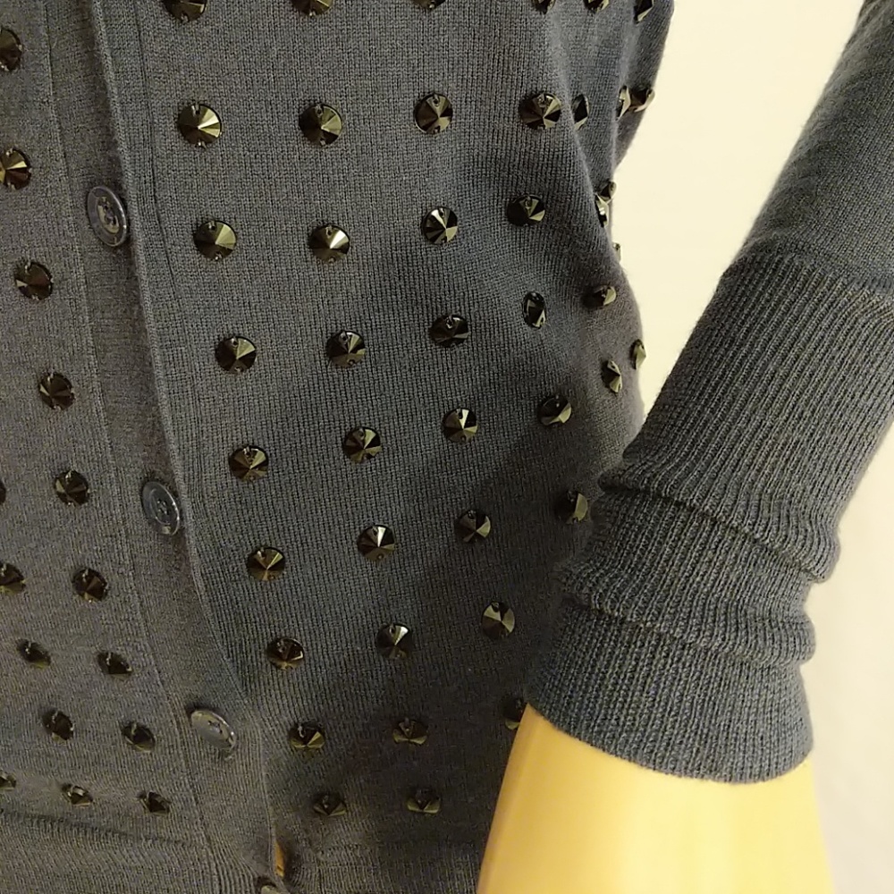 J. Crew Knit Sequin Button Up Duster Cardigan Xs - image 6
